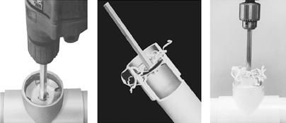 Internal cleaning of PVC pipes and fittings
