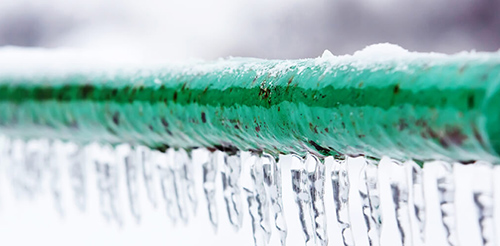 PPR pipe freezing