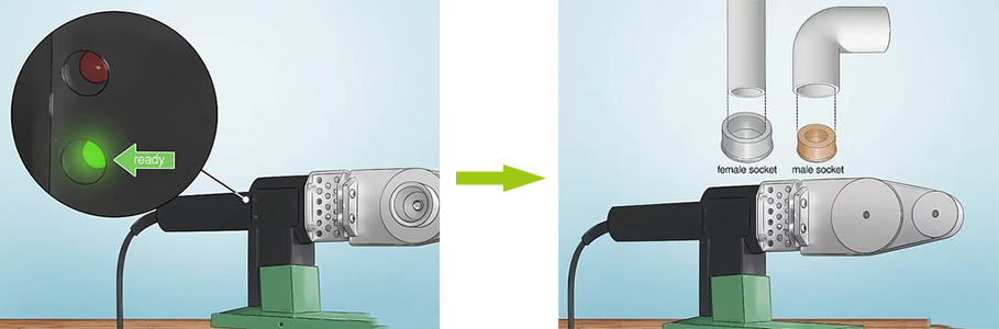 Soldadura eléctrica pela máquina de soldar tubos PPR