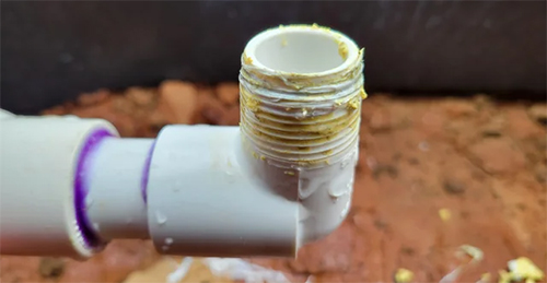 threaded PVC pipes and fittings